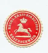 [Ansichtskarte] SIEGELMARKE -  Hrzgl. Kreis-Direction Braunschweig. 