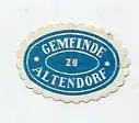 [Ansichtskarte] SIEGELMARKE -  Gemeinde zu Altendorf. 