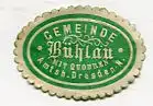 [Ansichtskarte] SIEGELMARKE - Gemeinde Bühlau mit Q(?)uohren Amtsh. Dresden-N. 