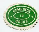 [Ansichtskarte] SIEGELMARKE - Gemeinde zu Grüna. 