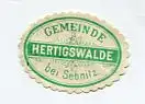 [Ansichtskarte] SIEGELMARKE - Gemeinde Hertigswalde bei Sebnitz. 