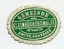 [Ansichtskarte] SIEGELMARKE - Gemeinde Kleinrückerswalde Amtsh. Annaberg. 