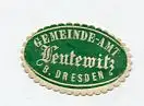 [Ansichtskarte] SIEGELMARKE - Gemeinde Lentewitz (?) b. Dresden. 