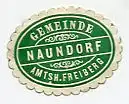 [Ansichtskarte] SIEGELMARKE - Gemeinde Naundorf Amtsh. Freiberg. 
