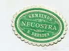 [Ansichtskarte] SIEGELMARKE - Gemeinde Neuostra b. Dresden. 