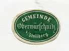 [Ansichtskarte] SIEGELMARKE - Gemeinde Oberwürschnitz b/Stollberg. 