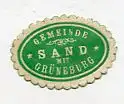 [Ansichtskarte] SIEGELMARKE - Gemeinde Sand mit Grüneburg. 