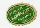 [Ansichtskarte] SIEGELMARKE - Gemeinde Schönfeld b/Annaberg. 