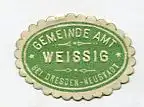 [Ansichtskarte] SIEGELMARKE - Gemeinde Amt Weissig bei Dresden-Neustadt. 