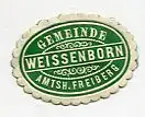[Ansichtskarte] SIEGELMARKE - Gemeinde Weissenborn Amtsh. Freiberg. 