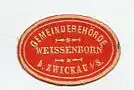 [Ansichtskarte] SIEGELMARKE - Gemeindebehörde Weissenborn b. Zwickau i/S. 