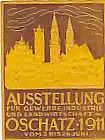 [Ansichtskarte] REKLAMEMARKE - Ausstellung für Gewerbeindustrie und Landwirtschaft Oschatz 1911. 