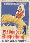 [Ansichtskarte] REKLAMEMARKE - 39. Wanderausstellung Berlin 1933. 