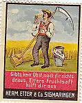 [Ansichtskarte] REKLAMEMARKE - Herm. Etter & Co. Sigmaringen. 