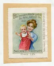 [Ansichtskarte] REKLAMEMARKE - Sicco's Kindermehl Berlin. 