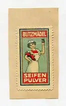 [Ansichtskarte] REKLAMEMARKE - Blitzmädel Seifen Pulver. 