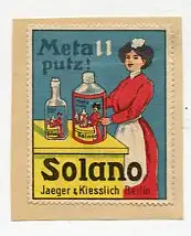 [Ansichtskarte] REKLAMEMARKE - Solano Jaeger & Kiesslich Berlin. 