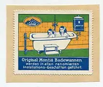 [Ansichtskarte] REKLAMEMARKE - Montia Badewannen. 