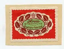 [Ansichtskarte] REKLAMEMARKE - Aruco-Strohhüte. 