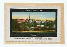 [Ansichtskarte] REKLAMEMARKE - W. Rievel Hannover Schneidereiartikel Serie Löbau i. Sa. Totale. 