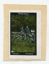 [Ansichtskarte] REKLAMEMARKE - Militär-Serie Schweiz Infanterie. 