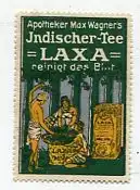 [Ansichtskarte] REKLAMEMARKE - Apotheker Max Wagners Indischer-Tee Laxa. 