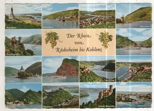 [Ansichtskarte] GERMANY - Der Rhein von Rüdesheim bis Koblenz. 