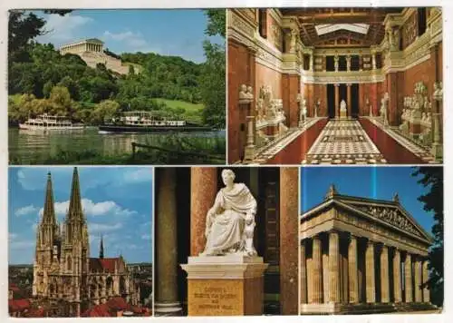 [Ansichtskarte] GERMANY - Walhalla in Donaustauf / Dom von Regensburg. 