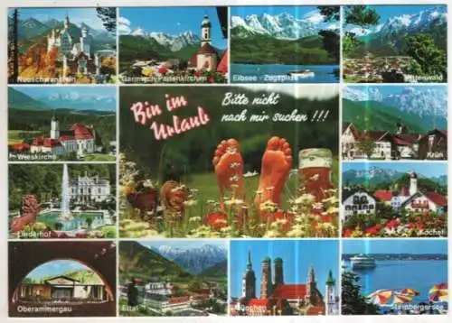 [Ansichtskarte] GERMANY - Bin im Urlaub. 