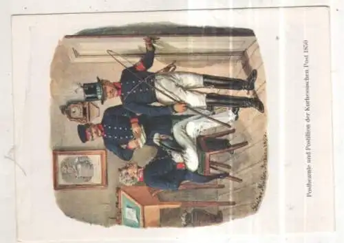 [Ansichtskarte] GERMANY - Post - Postbeamte und Postillion der Kurhessischen Post. 