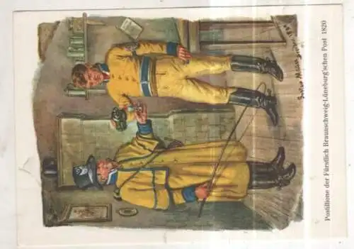 [Ansichtskarte] GERMANY - Post - Postillione der Fürstlich Braunschweig-Lüneburg'schen Post. 