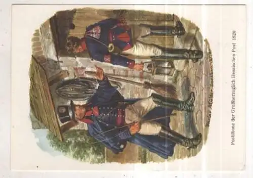 [Ansichtskarte] GERMANY - Post - Postillione der Großherzoglich Hessischen Post. 