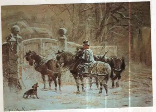 [Ansichtskarte] GERMANY - Post - Ludwig Beckmann - Postillions Christnacht. 