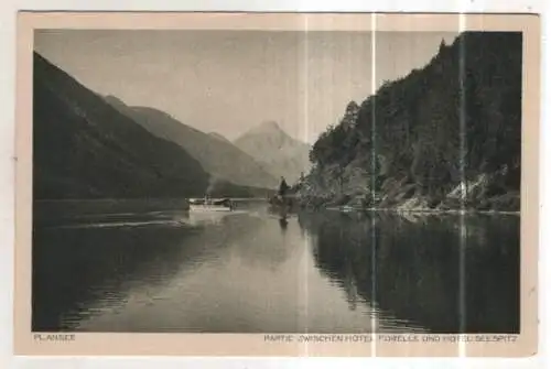 [Ansichtskarte] AUSTRIA - Plansee - Partie zwischen Hotel Forelle und Hotel Seespitz. 
