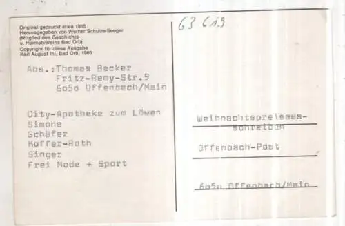 [Ansichtskarte] GERMANY - Bad Orb - Solgasse. 
