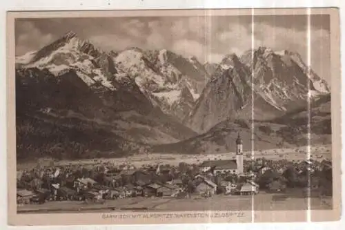 [Ansichtskarte] GERMANY - Garmisch mit Alpspitze, Waxenstein u. Zugspitze. 