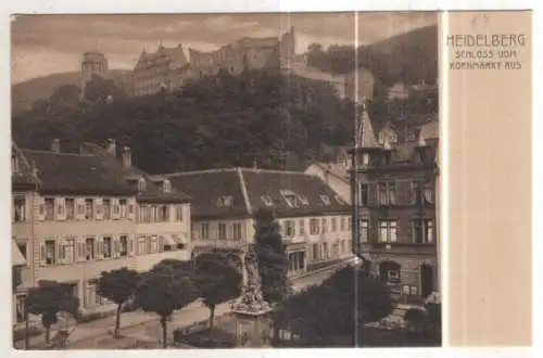 [Ansichtskarte] GERMANY - Heidelberg - Schloss vom Kornmarkt aus. 