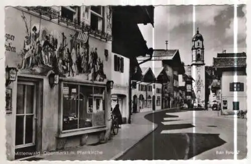 [Ansichtskarte] GERMANY - Mittenwald - Obermarkt m. Pfarrkirche. 