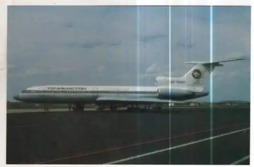 [Ansichtskarte] AIRPLANE / FLUGZEUG - Tajikistan - TU-154M at Praha. 