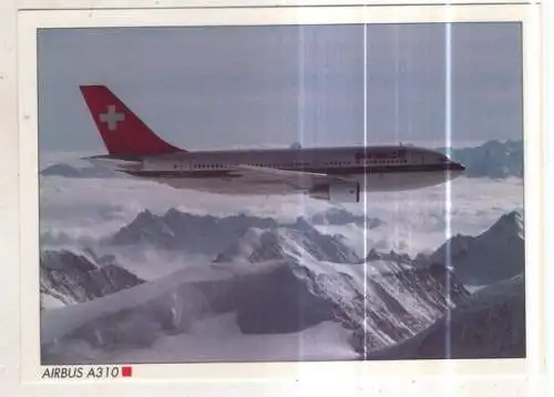 [Ansichtskarte] AIRPLANE / FLUGZEUG - Swissair - Airbus A310-221. 
