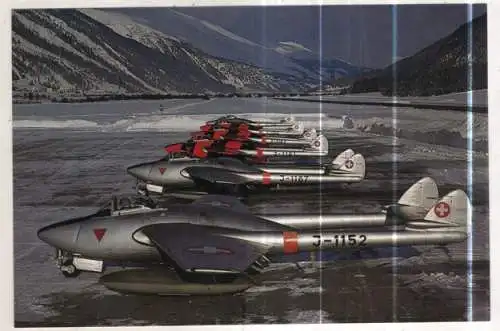 [Ansichtskarte] AIRPLANE / FLUGZEUG - Vampires line-up. 