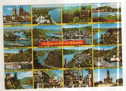 [Ansichtskarte] GERMANY - Der Rhein von Köln bis Rüdesheim. 