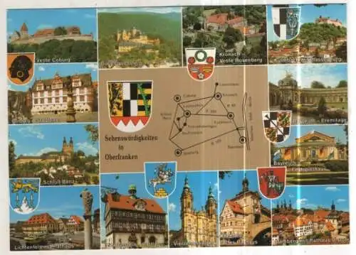 [Ansichtskarte] GERMANY - Sehenswürdigkeiten in Oberfranken. 