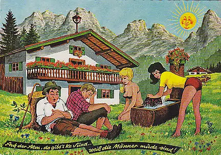 [Ansichtskarte] AUSTRIA - Auf der Alm. 