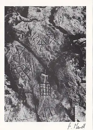 [Ansichtskarte] AUSTRIA - Östliches Dachsteinplateau (Stmk.) - Felsritzbild - Abstrakte Darstellung. 