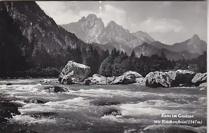 [Ansichtskarte] AUSTRIA - Enns im Gesäuse mit Reichenstein. 