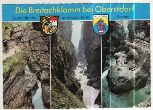 [Ansichtskarte] GERMANY - Die Breitachklamm bei Oberstdorf. 