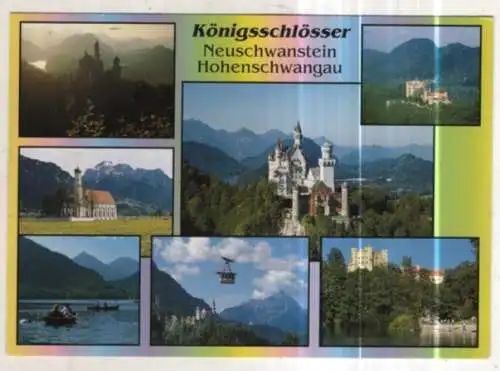 [Ansichtskarte] GERMANY - Königsschlösser Neuschwanstein Hohenschwangau. 