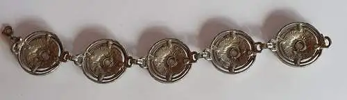 Silberfarbenes Armband - ungewöhnliche Ausführung - 60er / 70er Jahre