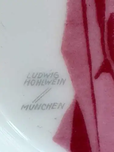 Art Déco Aschenbecher -  Entwurf Ludwig Hohlwein München - Werbung